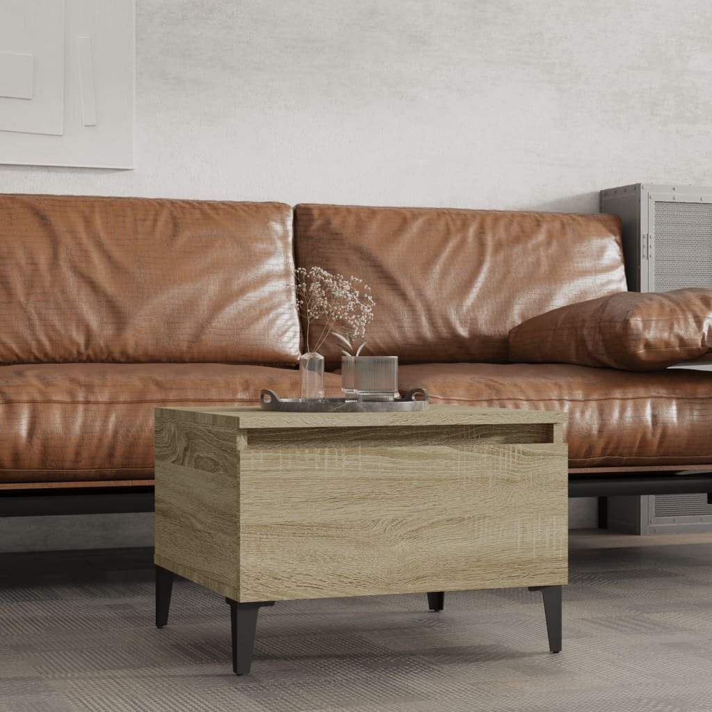 vidaXL Stolik boczny, dąb sonoma, 50x46x35 cm, materiał drewnopochodny