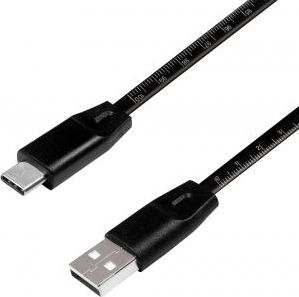 Kabel USB LogiLink USB-A - USB-C 1 m Czarny (CU0157)