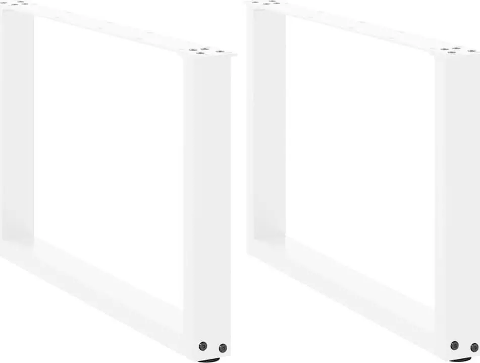vidaXL Nogi do stolika kawowego, 2 szt., białe, 70x(42-43) cm, stal