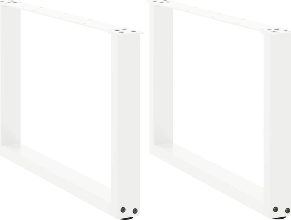 vidaXL Nogi do stolika kawowego, 2 szt., białe, 70x(42-43) cm, stal
