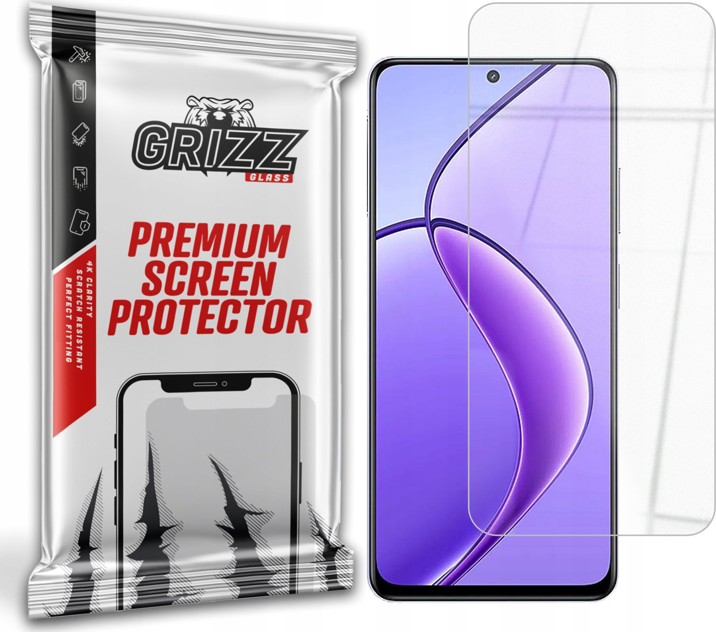 GrizzGlass Szkło hybrydowe GrizzGlass HybridGlass do Realme 12