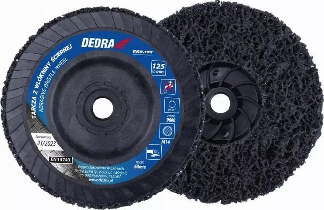 Dedra TARCZA WŁÓKNINY ŚCIERNEJ 125MM M14 (1 SZT)