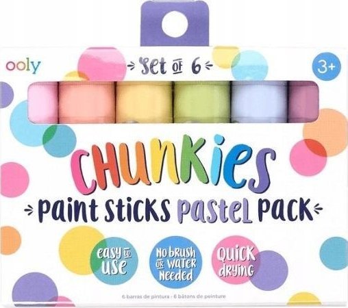 Ooly Farba w kredce Chunkies Paint Sticks pastel 6szt.