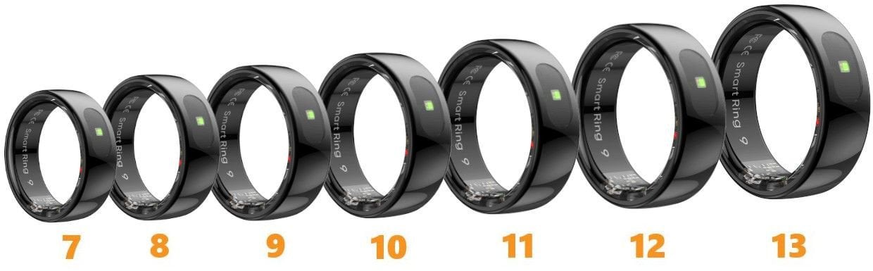 Smart RING PRO czarny, pomiar stresu, t�tno, monitorowanie snu, roz. 13, Powerton