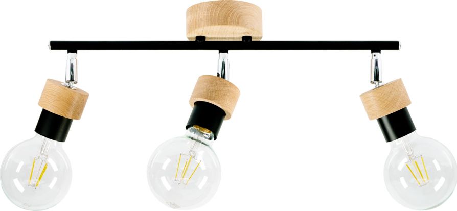 Lampa sufitowa BRITOP Lighting Spot natynkowy czarny Britop Marjolaine Wood 2834374