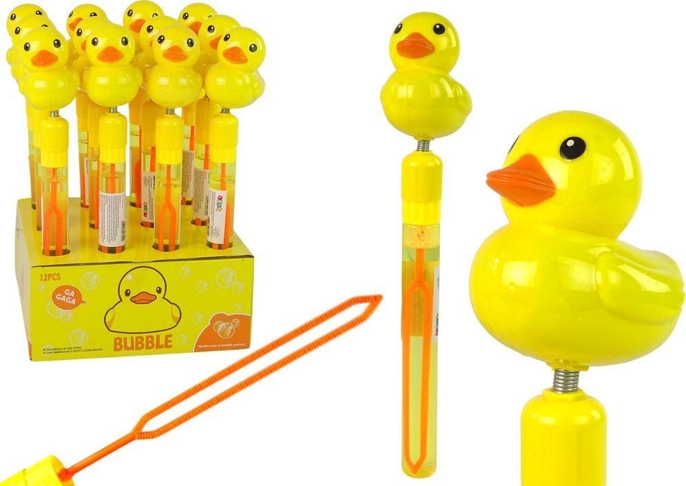 LeanToys Bańki Mydlane Kaczka Żółta Dźwięk 29 cm