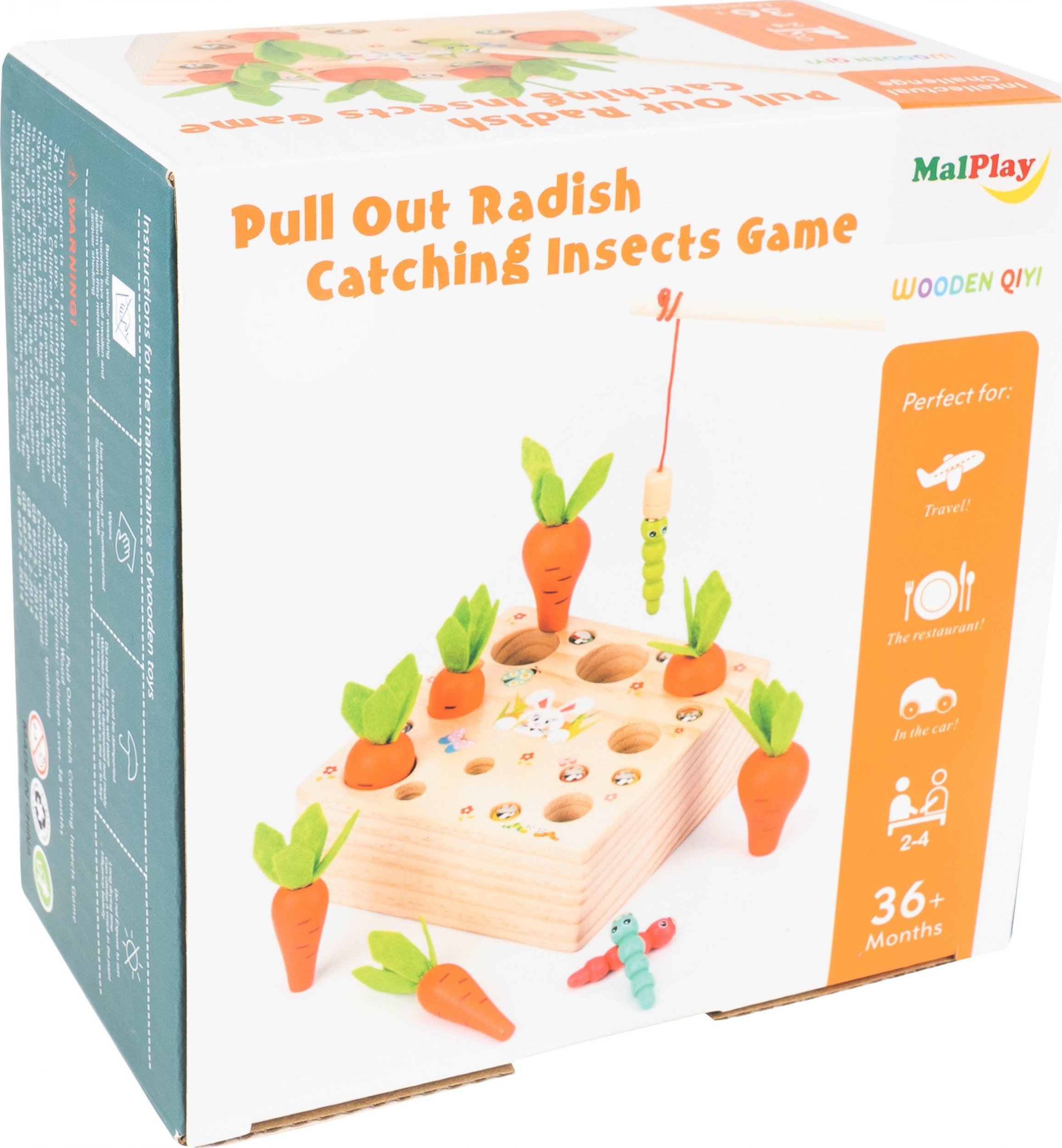 MalPlay Gra Zręcznościowa Dopasuj Marchewkę Drewniana