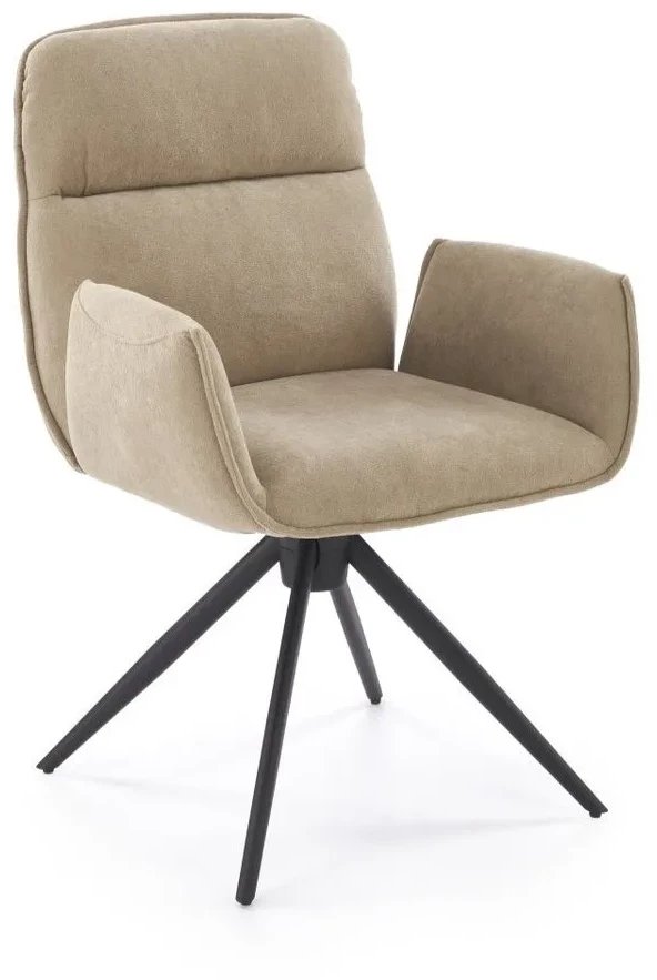 Krzesło tapicerowane K574 ciemno beżowe obracane HALMAR