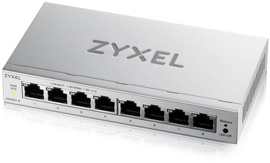 Zyxel GS1200-8V3 Zarządzany L2 Gigabit Ethernet (10/100/1000) Desktop Szary