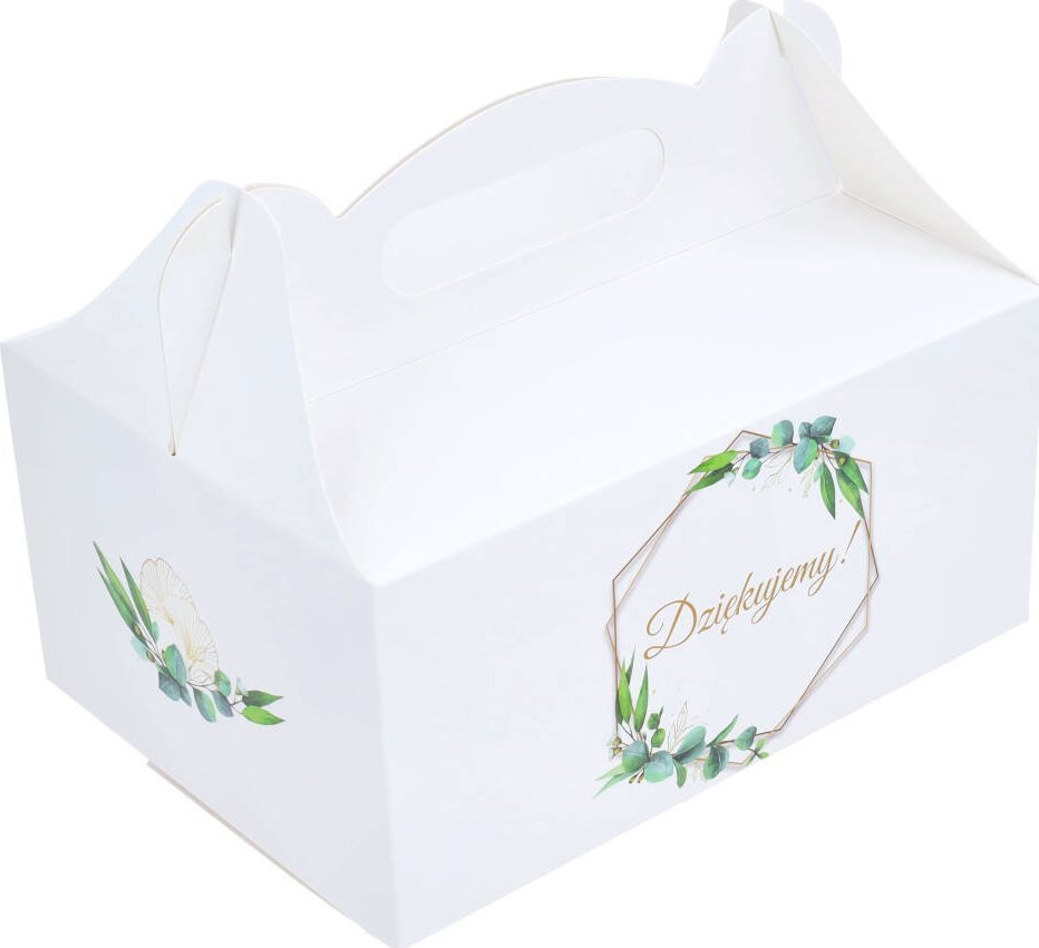 Pudełko Na Ciasto Ozdobne Podziękowanie Dla Gości Na Komunię Chrzest Święty