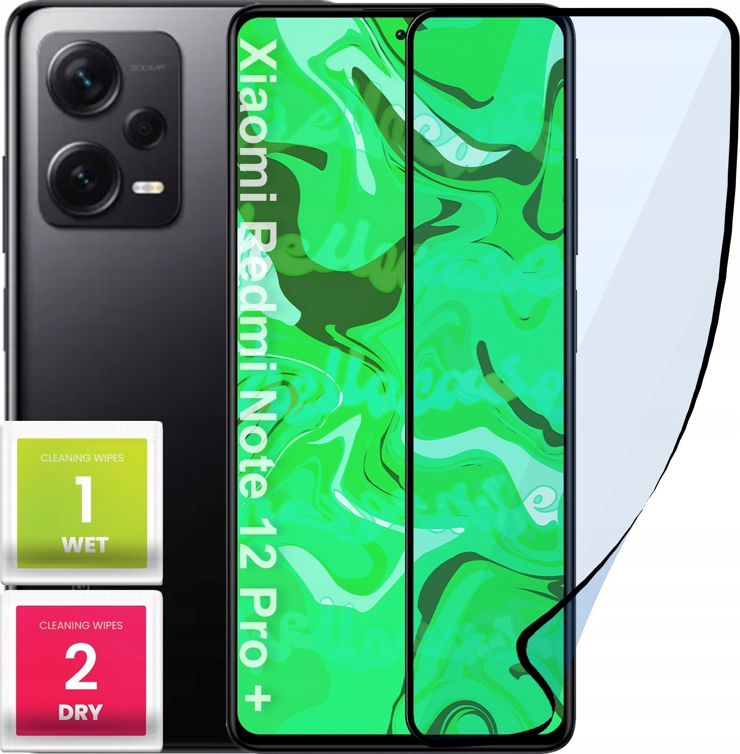 Hello Case Szkło Hybrydowe do Xiaomi Redmi Note 12 Pro Plus (szybka 9H, pełne 5D)