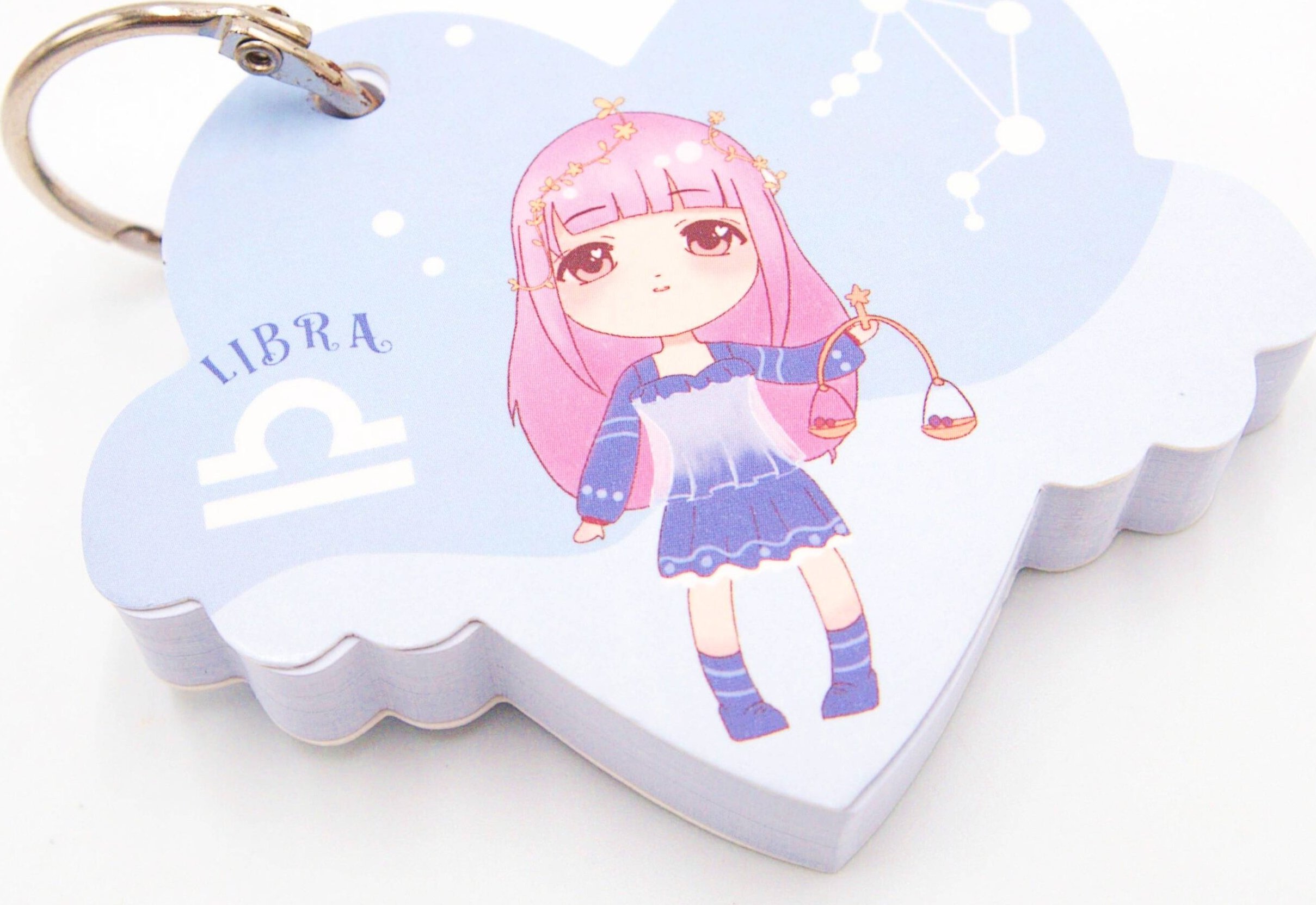 myHomelife Mini notes notesik na breloku znak zodiaku WAGA