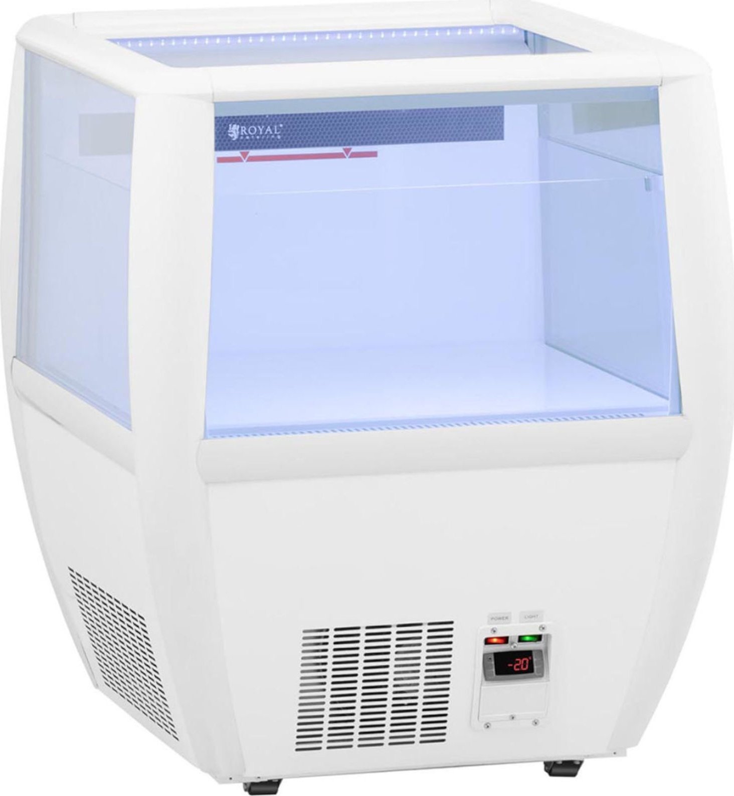 Royal Catering Lodówka chłodziarka na napoje cateringowa otwarta na kółkach 85 l -2-10 C Lodówka chłodziarka na napoje cateringowa otwarta na kółkach