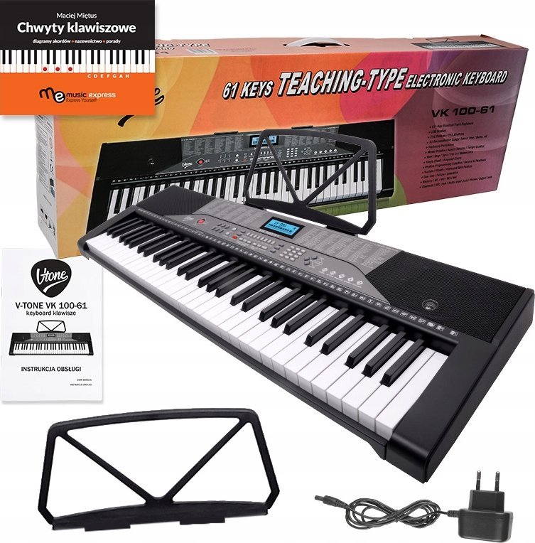 V-Tone VK 100-61 keyboard klawisze organy dla dzieci do nauki gry