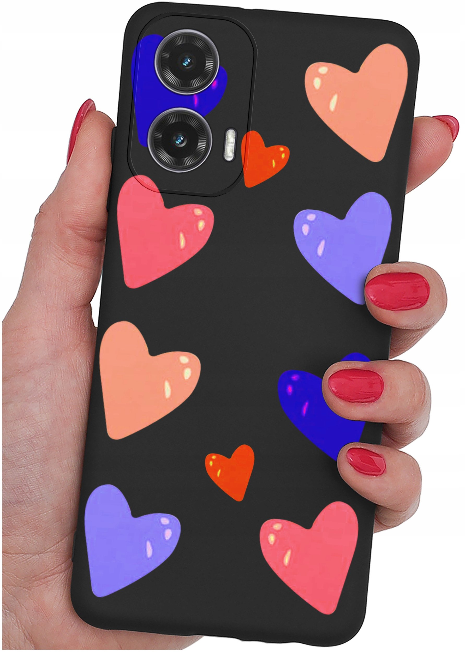 krainaGSM Etui do Motorola Moto G35 5G wzory | SILIKONOWE MATT CASE + SZKŁO 9H