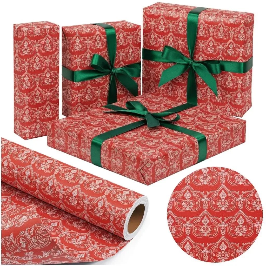Papier ozdobny pakowy - roślinny 57cmx25m