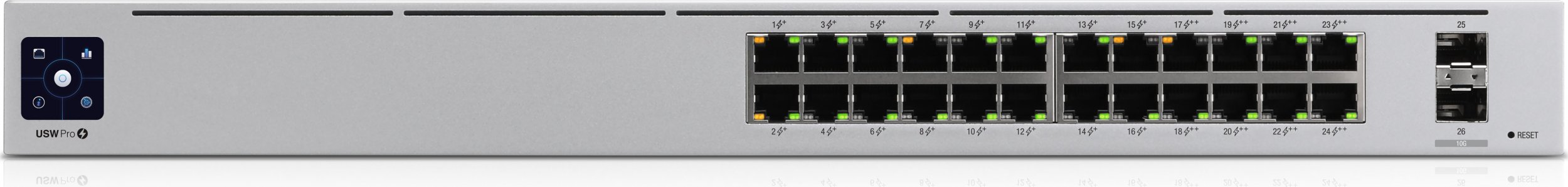 Switch Ubiquiti Ubiquiti UniFi Pro 24-Port PoE Zarządzany L2/L3 Gigabit Ethernet (10/100/1000) Obsługa PoE 1U Srebrny
