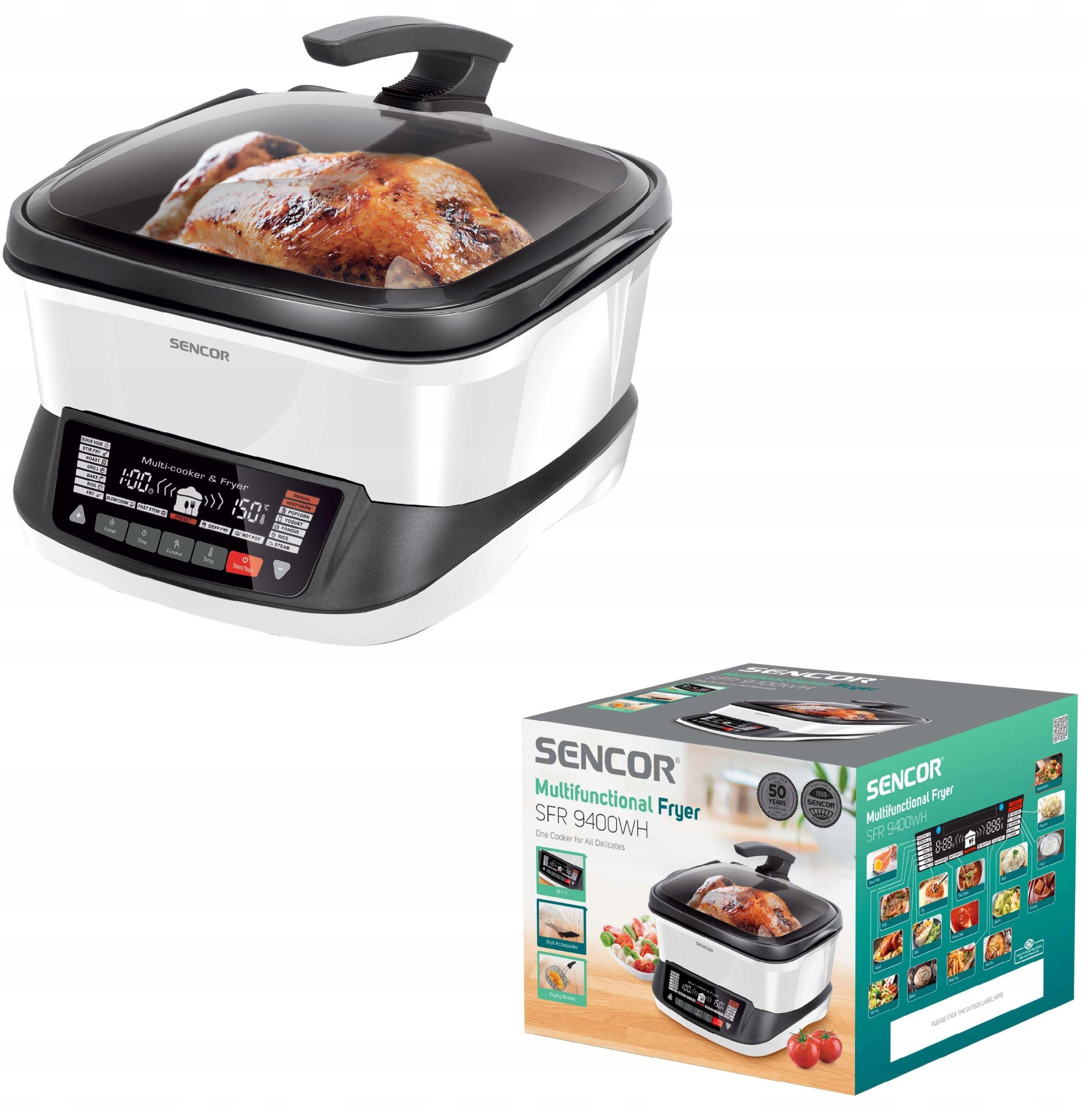 Sencor SFR 9400WH Multifunctional frying device 18in1 4.8L 1800W