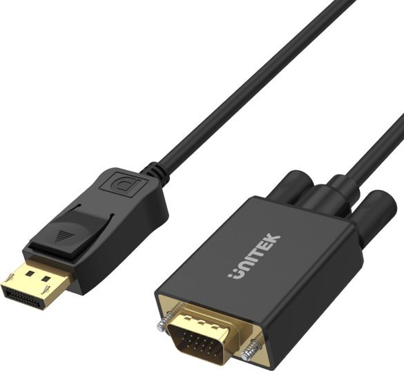 Adapter AV Unitek DisplayPort - D-Sub (VGA) czarny (Y-5118F)