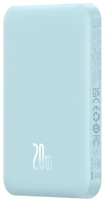 Powerbank Baseus Magnetic Mini 20W 5000mAh Niebieski