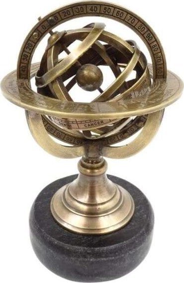Triton Astrolabium mosiężne na podstawie z czarnego kamienia BN-2088Z