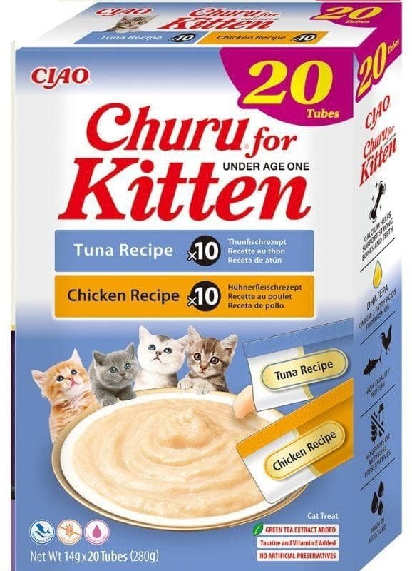 INABA CAT CHURU KITTEN VARIETY przysmak dla kota 20x14g (280g)