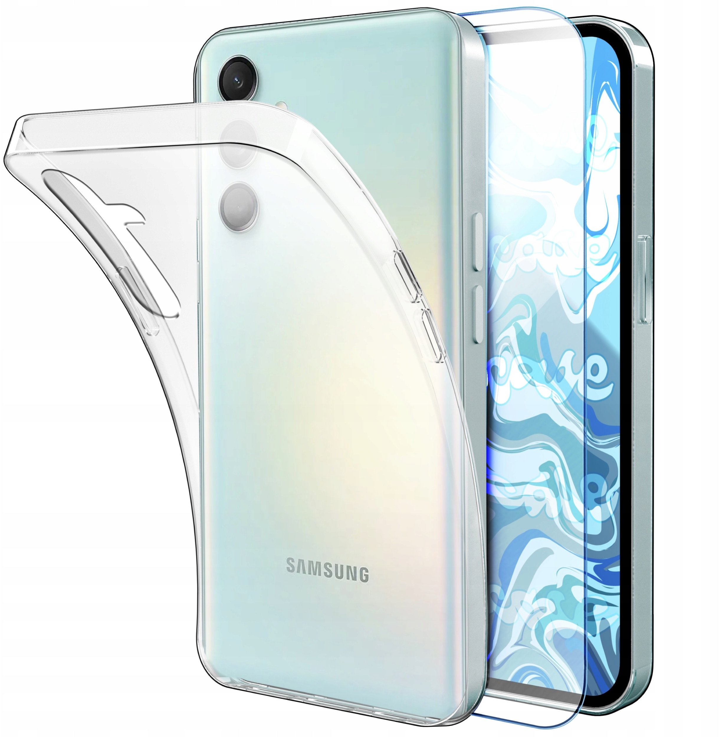 Etui Do Samsung Galaxy M55 5G (Przezroczyste, Silikonowe, Ochronne) Szkło