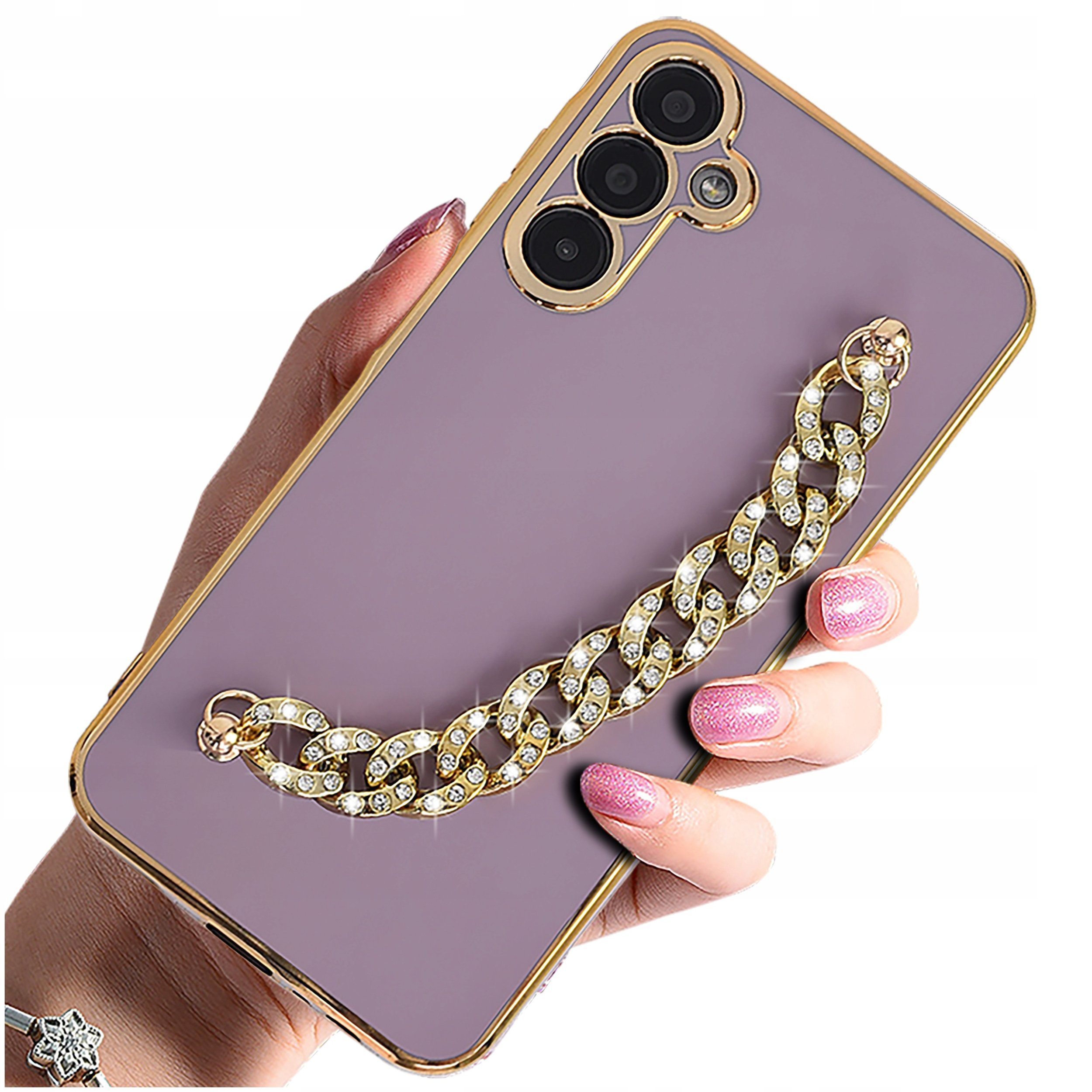 Etui do Samsung Galaxy A15 4G|A15 5G GLAMOUR GOLD CASE + SZKŁO OCHRONNE 9H