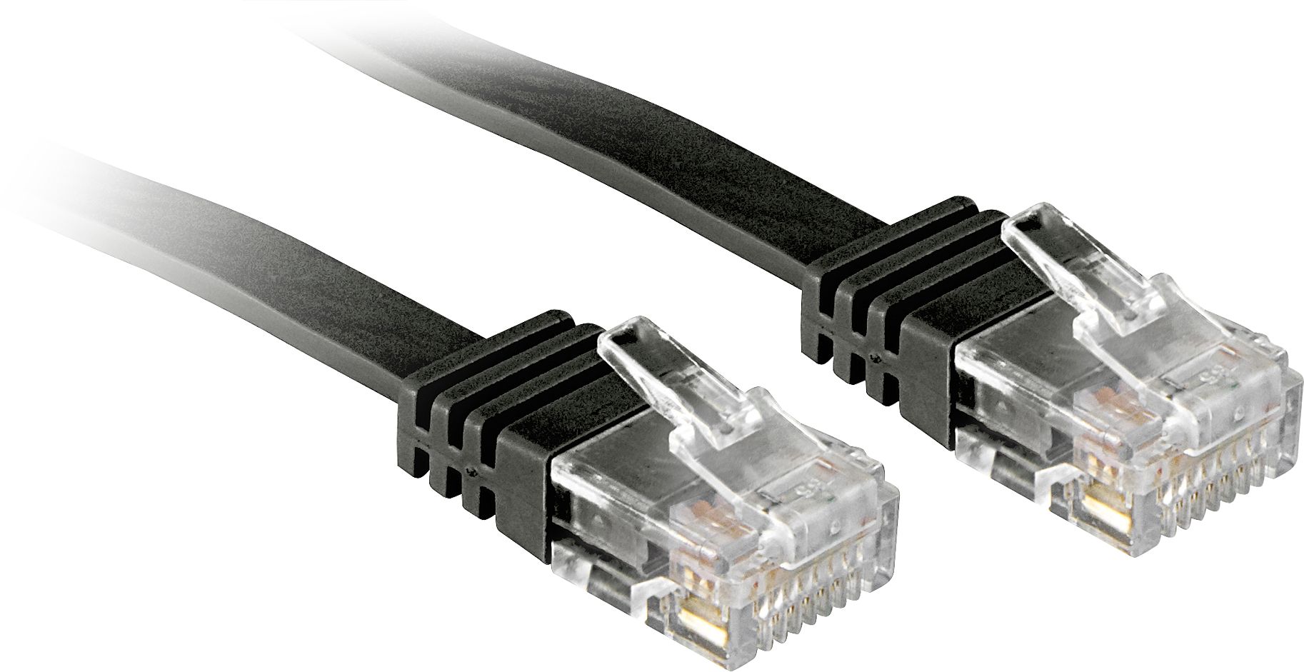 Lindy Patchcord płaski Cat6, 5m, czarny (47524)