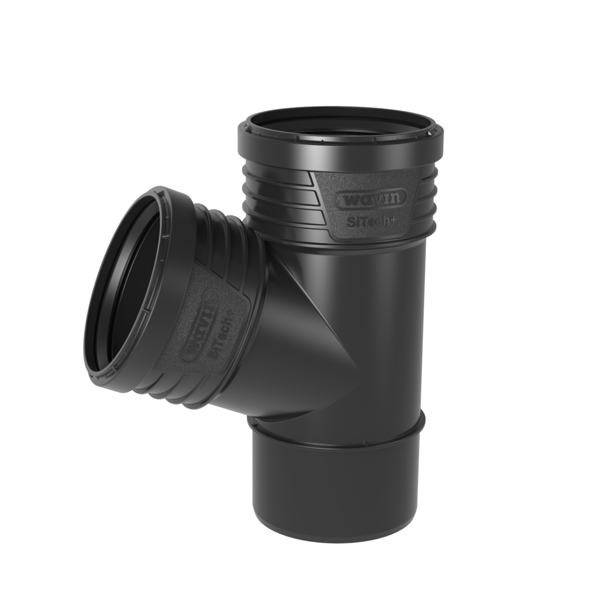 Wavin Trójnik 67,5° SiTech+ 50mm czarny (3067766)