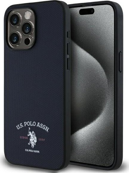 US Polo USHCP15XPARV iPhone 15 Pro Max 6,7" granatowy/navy Printed DH Logo