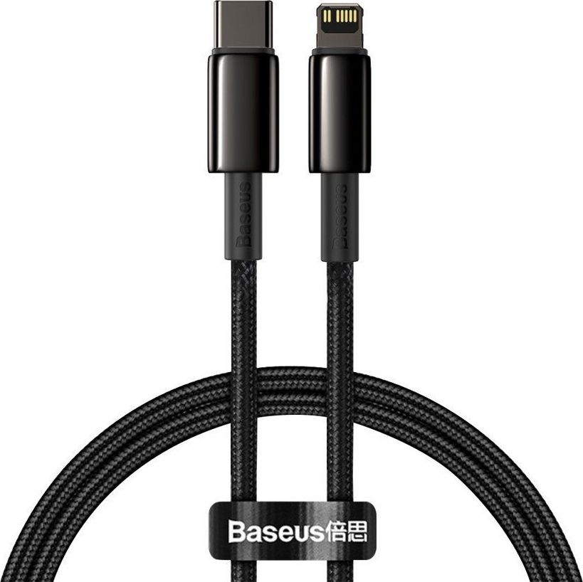 Kabel USB Baseus USB-C - Lightning 1 m Czarny (6953156232037)