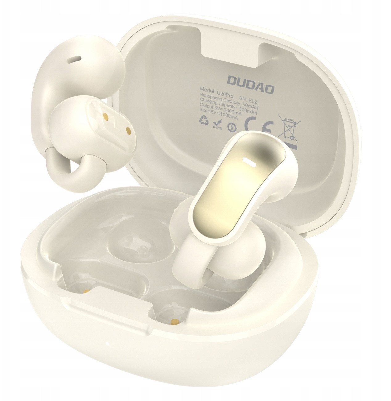 Słuchawki bezprzewodowe Dudao U20 Pro TWS Bluetooth - białe