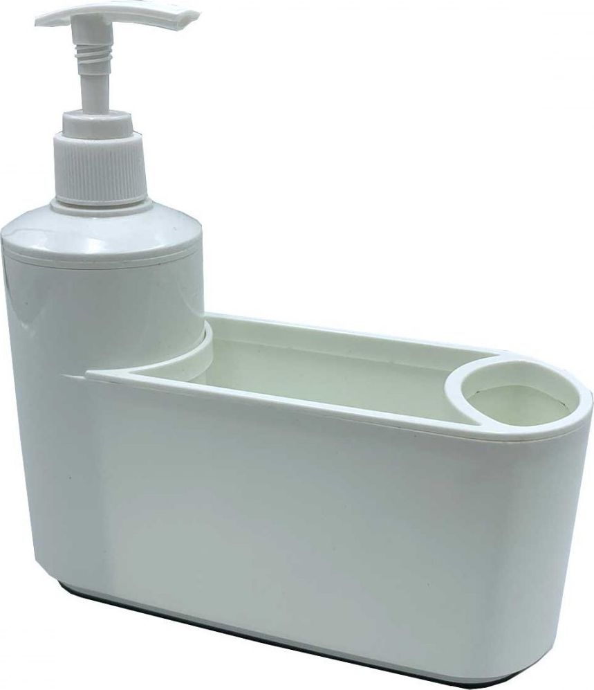 Metlex DOZOWNIK PŁYNU DO MYCIA NACZYŃ Z POJEMNIKIEM BIAŁY