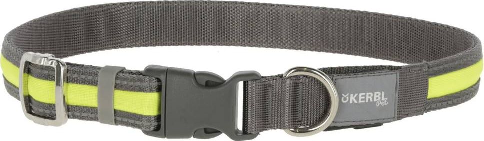 Kerbl KERBL Obroża podświetlana Light & Reflex, 35 - 50 cm x 20 mm, żółta