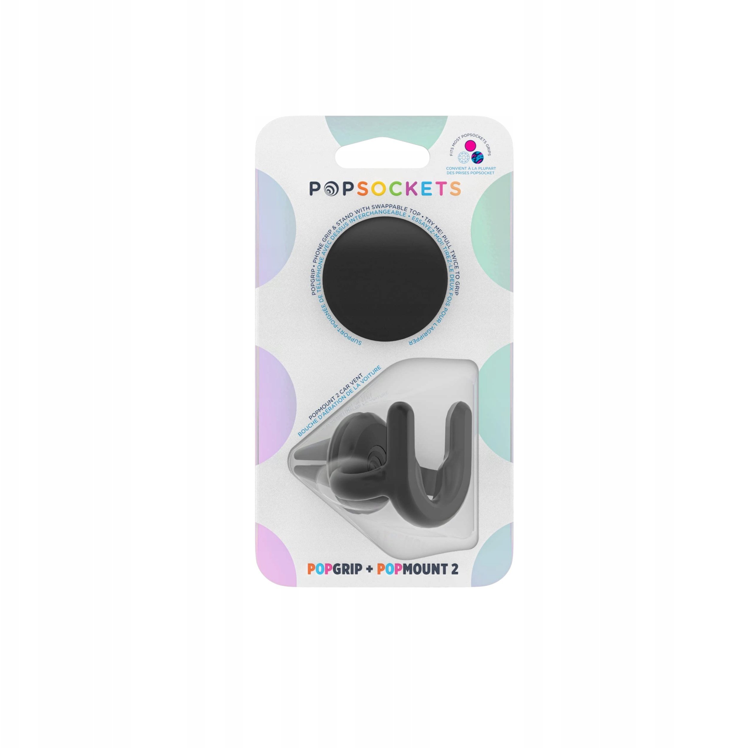 Popsockets Car Vent 2 + PopGrip czarny