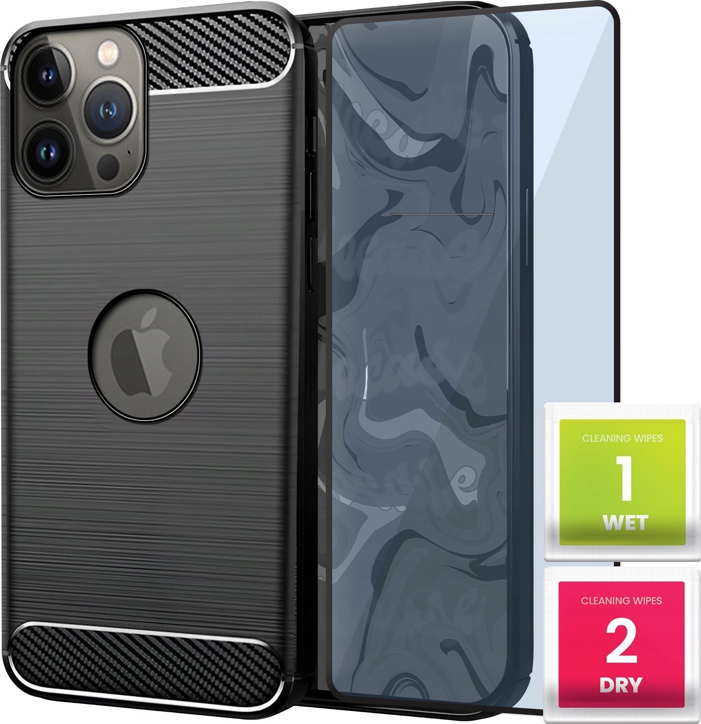 Hello Case ETUI PANCERNE KARBON DO IPHONE 13 PRO MAX SZKŁO