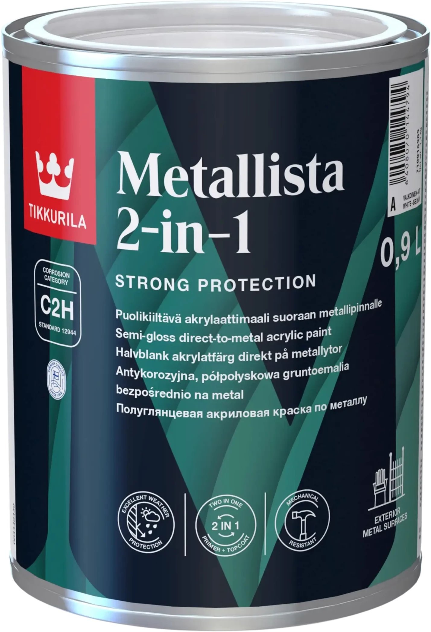 PAINT METALLISTA 2IN1 A WHITE 0.9L
