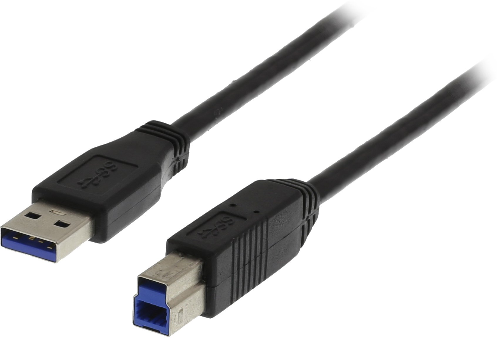 Kabel USB Deltaco DELTACO USB3-120S - kabel USB - USB Type A (han) do USB Type B (han) - USB 3.0 - 2 m - czarny