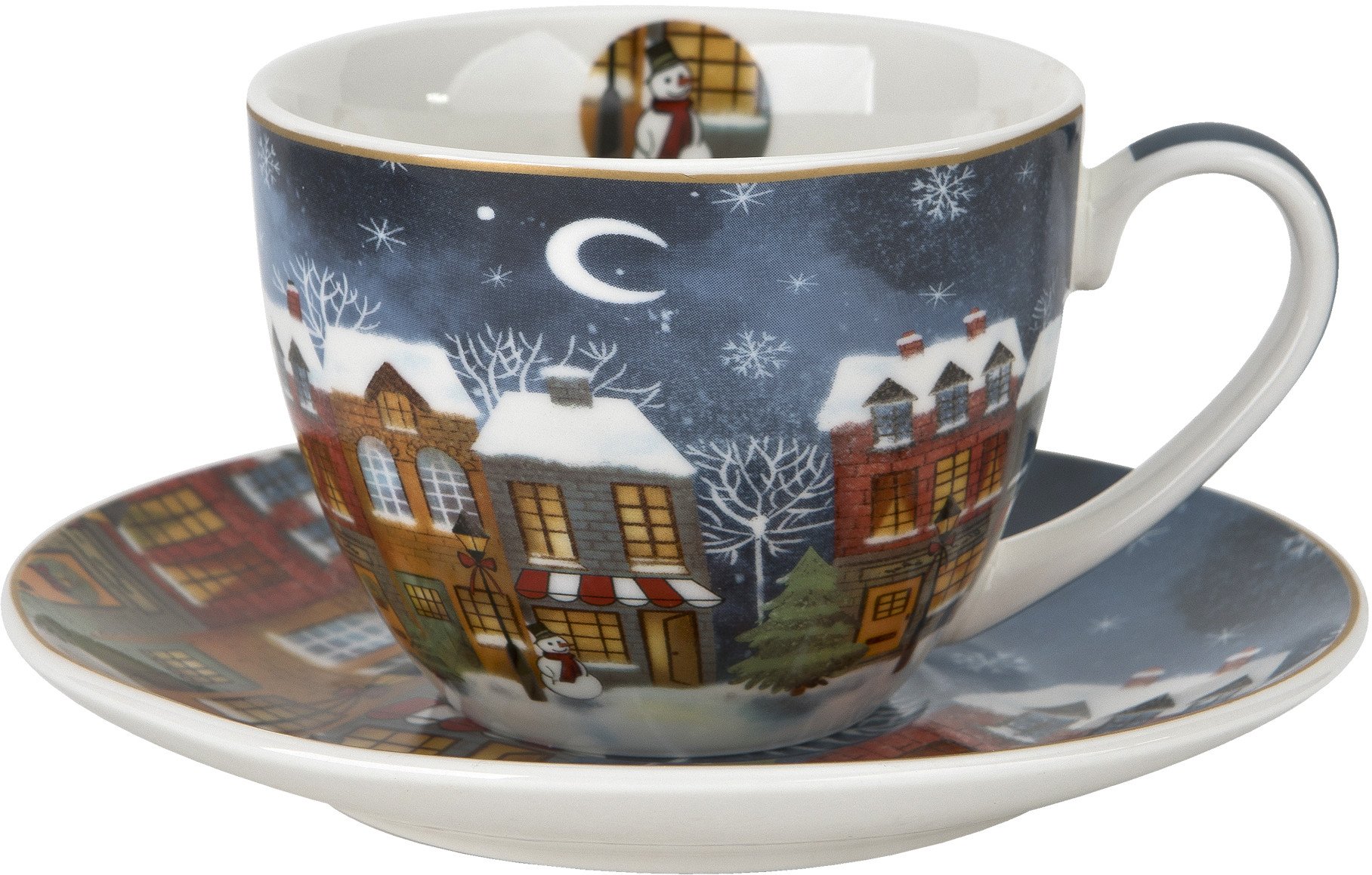 Filiżanka porcelanowa 220 ml + spodek Christmas City