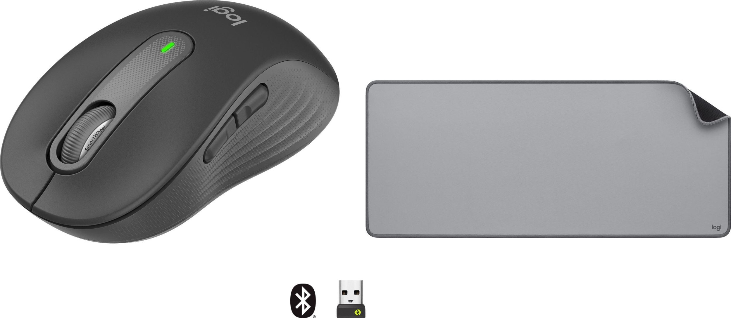 Mysz Logitech M650 Grafitowy (910-006253) + Studio Series - MID GREY (956-000052)