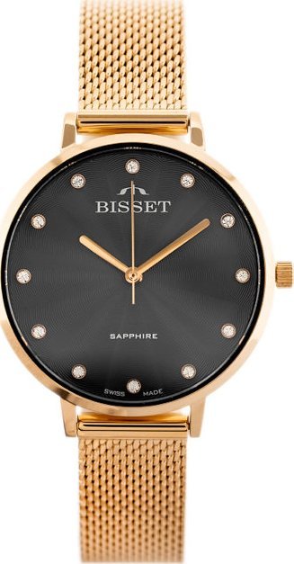 Zegarek ZEGAREK DAMSKI BISSET BSBF30 (zb578r) - SZAFIROWE SZKŁO