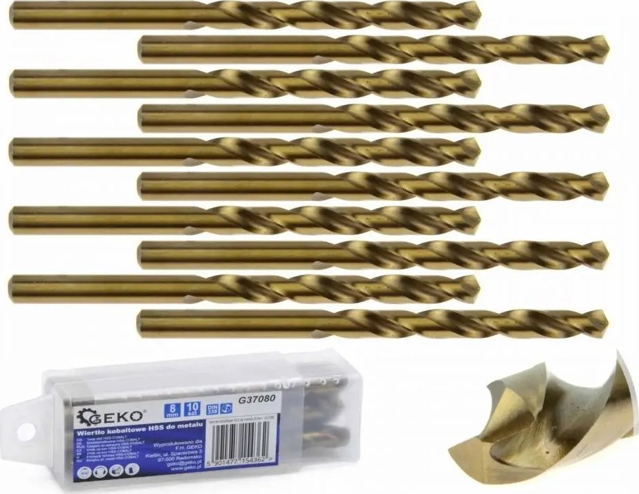 Wiertło Geko Wiertło kobaltowe HSS do metalu 4,5 mm (10/770)
