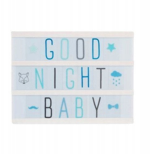 Ramka z podświetleniem do pokoju dziecięcego, z literami i symbolami