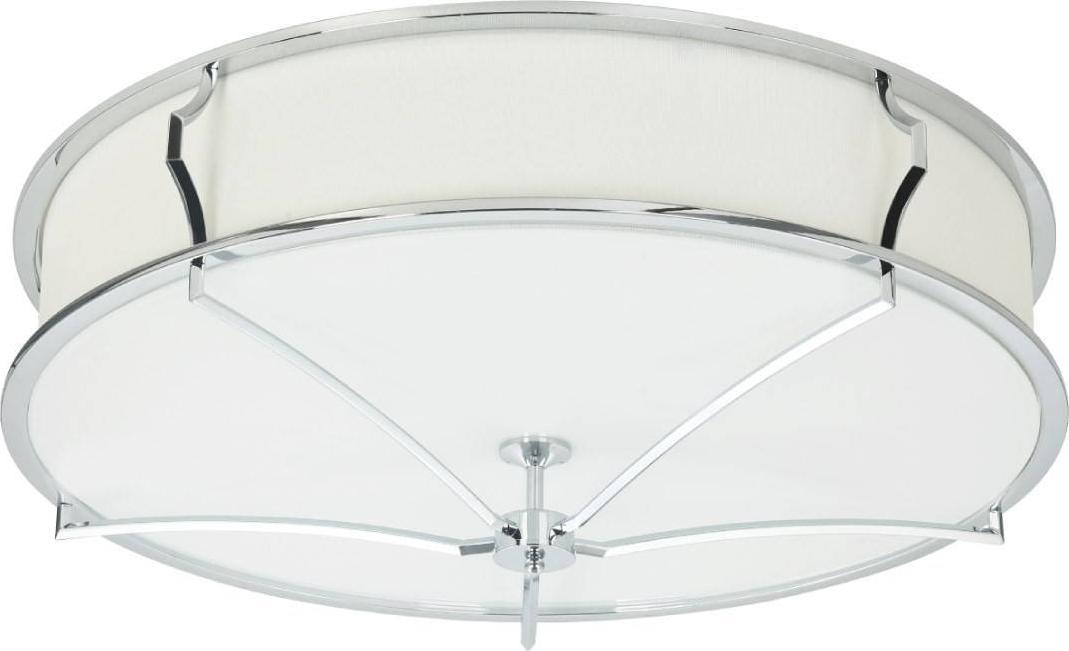 Lampa sufitowa Orlicki Design Sufitowa LAMPA abażurowa Stesso PL Cromo M Orlicki Design okrągła OPRAWA plafon w stylu klasycznym biały kremowy