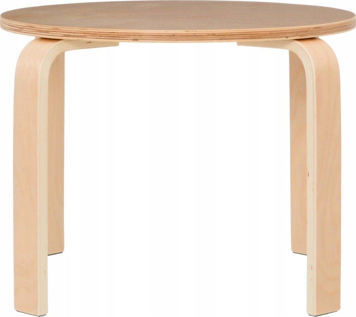 Lekki stolik ze sklejki LILLA, Ø 69 cm