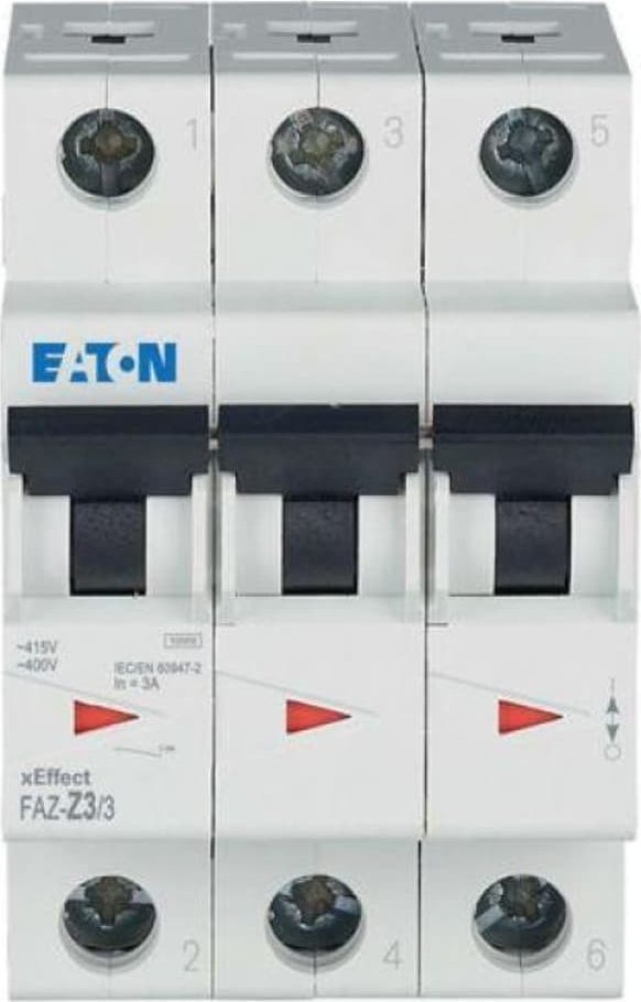 Eaton Wyłącznik nadprądowy 3P Z 3A 15kA AC FAZ-Z3/3 278922
