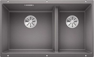Zlewozmywak Blanco Subline 430/270-U Silgranit czarny z korkiem InFino, komora z lewej (525991)