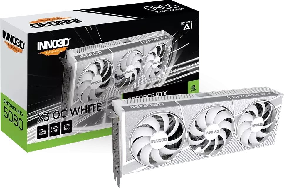 Karta graficzna Inno3D GeForce RTX 5080 X3 OC White 16GB GDDR7 DLSS4 (N50803-16D7X-17605211)