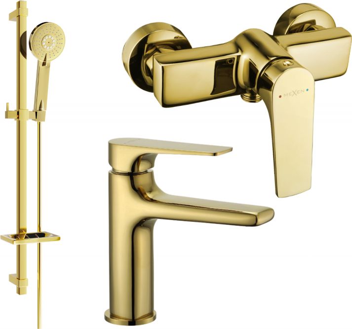 Mexen Mexen Lynx DQ40 zestaw prysznicowy, złoty - 745904DQ40-50
